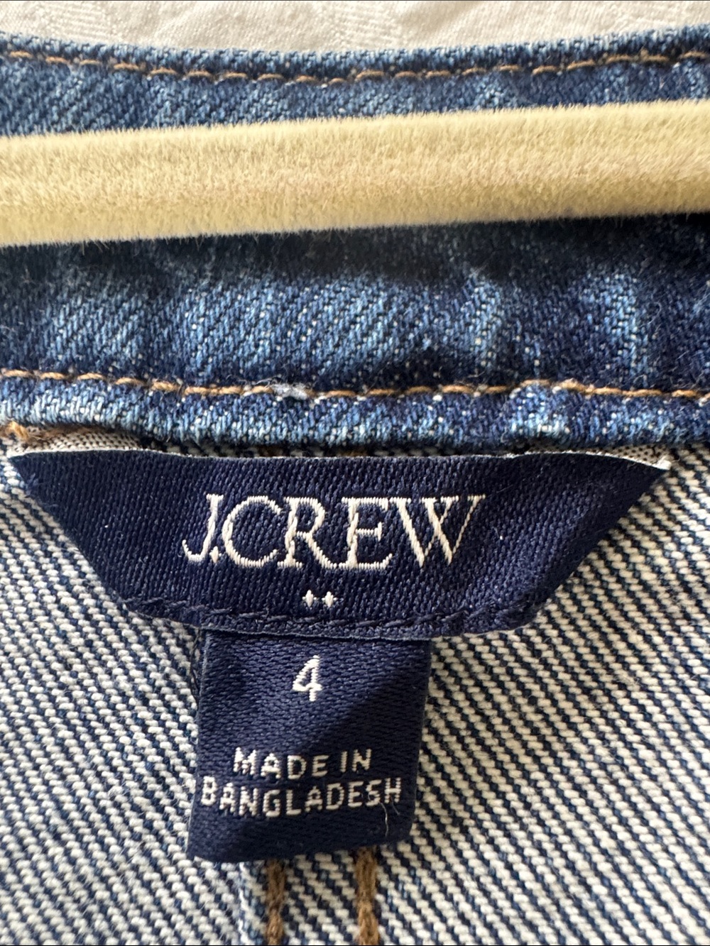 J. Crew Factory Dark Blue Denim Jean Jacket with Gold Buttons - Picture 3 of 5
